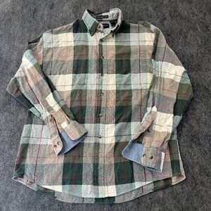 GANT Adirondack Cloth plaid flannel button down shirt 100% cotton Mens M